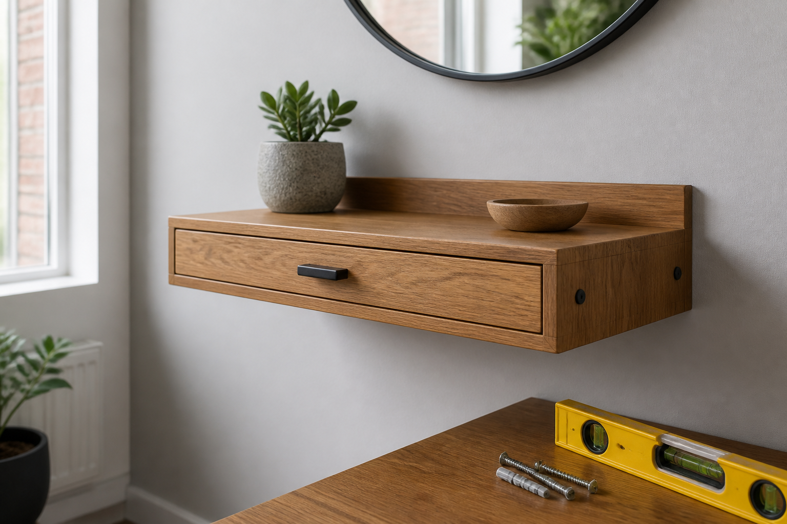 Montaje pequeño de mueble auxiliar en pared